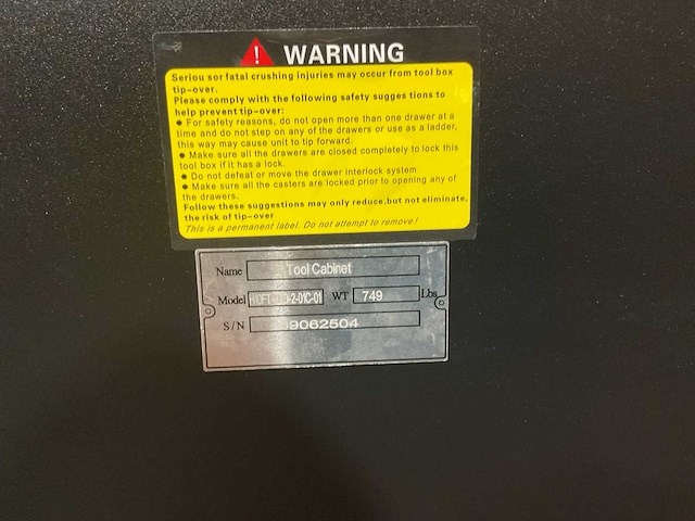 2025 rhino-cross-tools h10ft-30d-2 01b zwart/rvs gereedschapkast - afbeelding 8 van  18