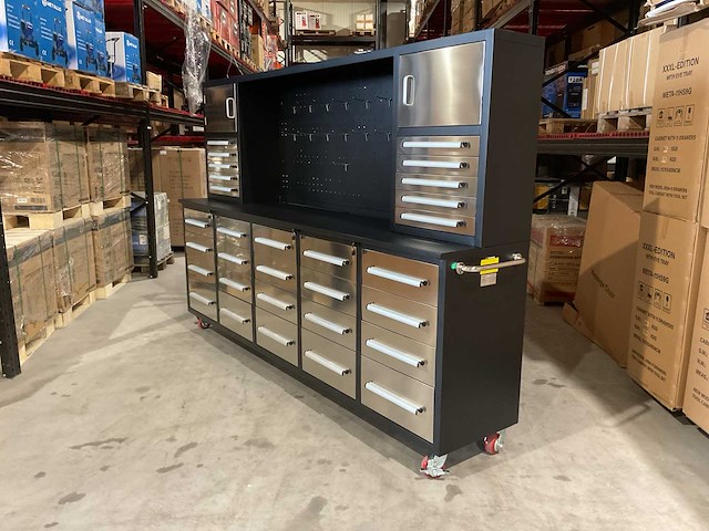 2025 rhino-cross-tools h10ft-30d-2 01b zwart/rvs gereedschapkast - afbeelding 1 van  18