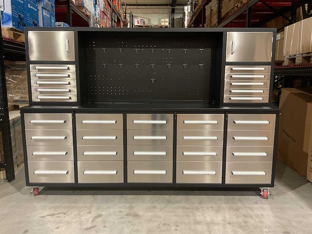 2025 rhino-cross-tools h10ft-30d-2 01b zwart/rvs gereedschapkast - afbeelding 12 van  13