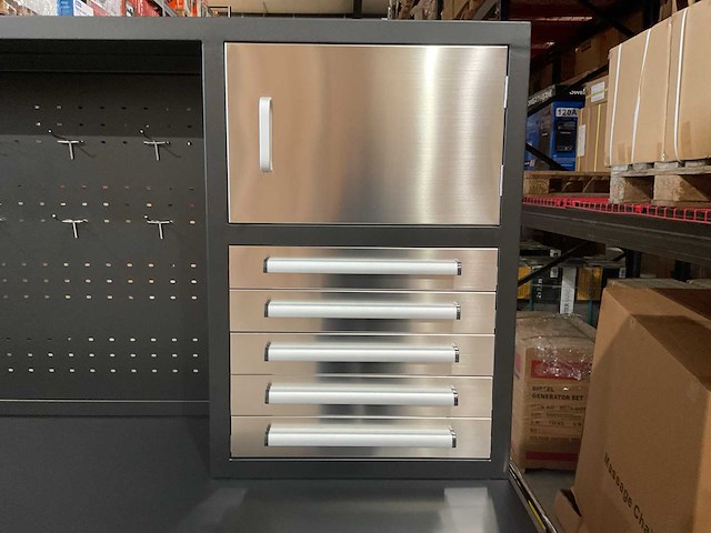 2025 rhino-cross-tools h10ft-30d-2 01b zwart/rvs gereedschapkast - afbeelding 2 van  5