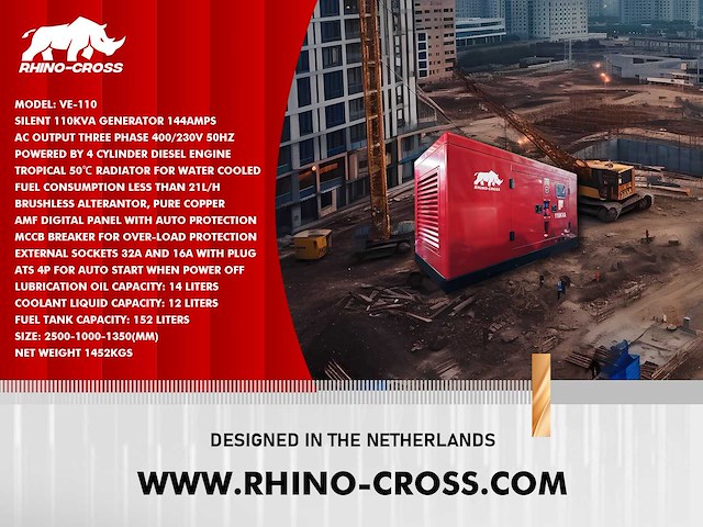 2025 rhino-cross ve-110 noodstroomaggregaat generator - afbeelding 7 van  11