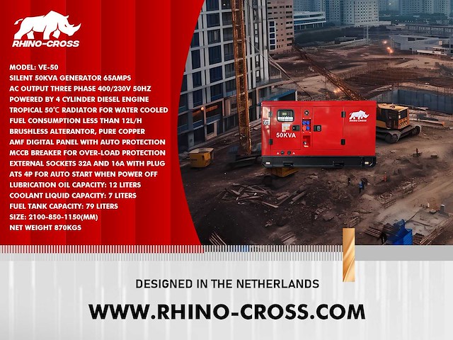 2025 rhino-cross ve-50 noodstroomaggregaat generator - afbeelding 12 van  22