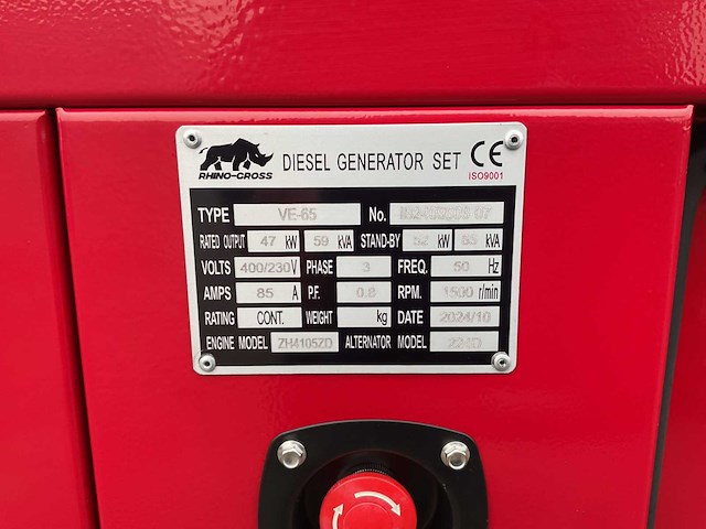 2025 rhino-cross ve-65 noodstroomaggregaat generator - afbeelding 4 van  22