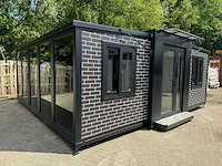 2025 rhino houses 36,5 m2 met glazen wand, 2 slaapkamers, badkamer en keuken mobiele woonunit / tiny house
