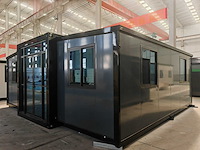 2025 rhino houses 36,5 m2 zwart 2 slaapkamers, badkamer en keuken mobiele woonunit / tiny house - afbeelding 1 van  27