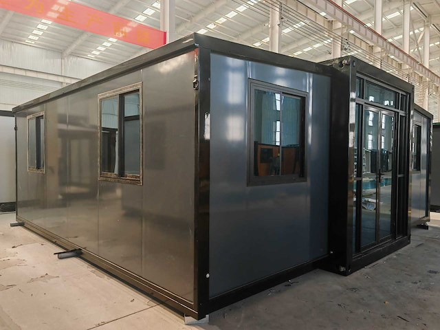 2025 rhino houses 36,5 m2 zwart 2 slaapkamers, badkamer en keuken mobiele woonunit / tiny house - afbeelding 21 van  27