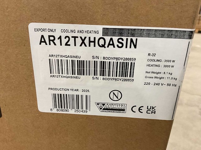 2025 samsung ar12txhqasix + ar12txhqasin split-unit airco - afbeelding 4 van  4