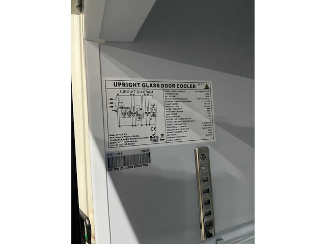 2025 saro gtk 1065 3-deurs glasdeur koelkast - afbeelding 2 van  11