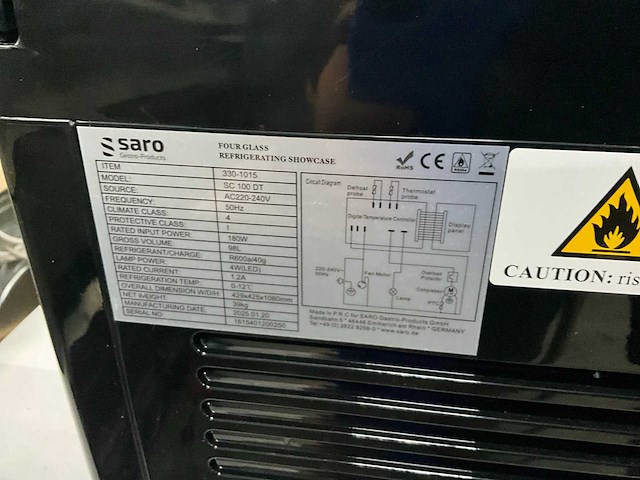 2025 saro sc 100 dt gebaksvitrine - afbeelding 5 van  6