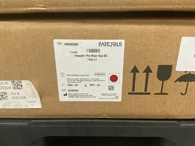 2025 sartorius fms502860 flexsafe pro mixer bag 50 ltr (14x) - afbeelding 11 van  12
