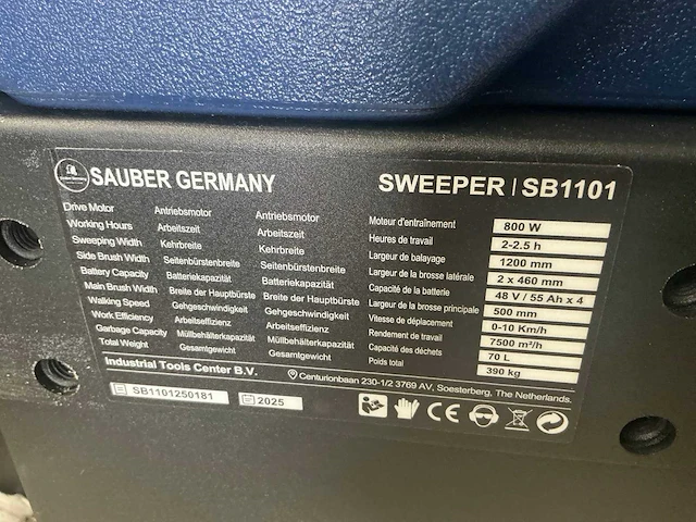 2025 sauber sb1101 zelfrijdende veegmachine (2x) - afbeelding 18 van  26