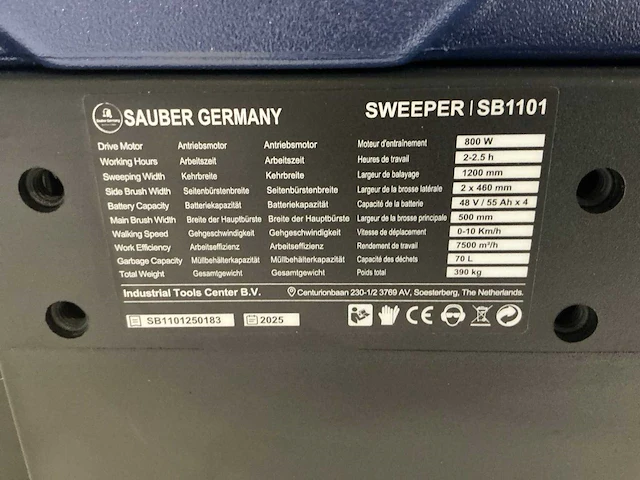 2025 sauber sb1101 zelfrijdende veegmachine - afbeelding 16 van  23