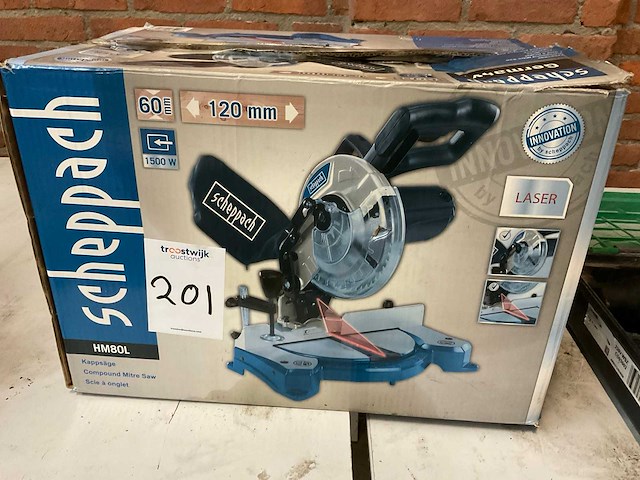 2025 scheppach hm 80 l afkortcirkelzaagmachine - afbeelding 1 van  3