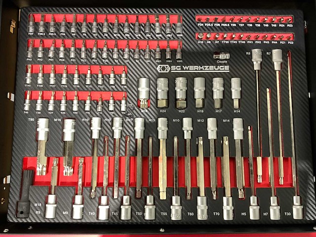 2025 sg werkzeuge rood gereedschapswagen - afbeelding 3 van  21