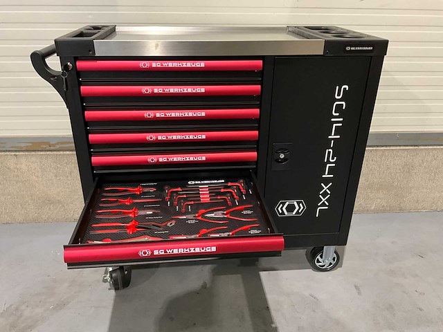 2025 sg werkzeuge rood gereedschapswagen - afbeelding 8 van  21