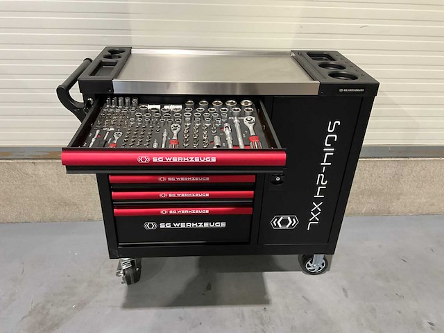 2025 sg werkzeuge rood gereedschapswagen - afbeelding 18 van  21