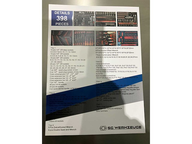 2025 sg werkzeuge rood gereedschapswagen - afbeelding 14 van  21