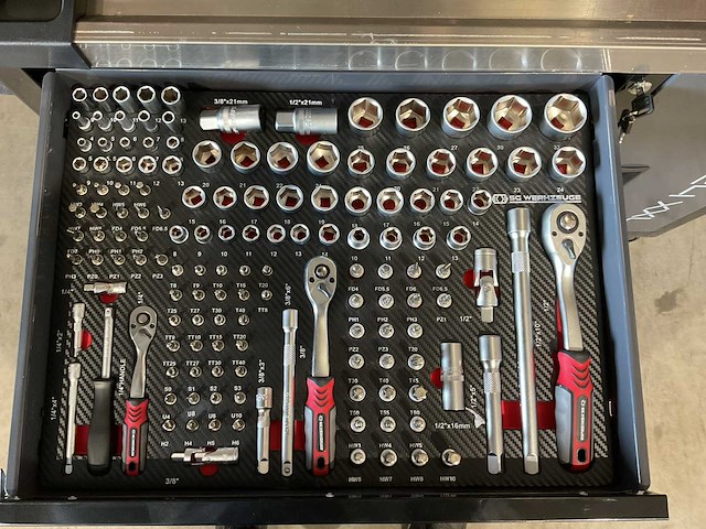 2025 sg werkzeuge sg14-24 xxl gereedschapswagen gevuld - afbeelding 14 van  15