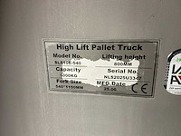 2025 sls10e540 elektrische high lifter pallettruck inox - afbeelding 5 van  5