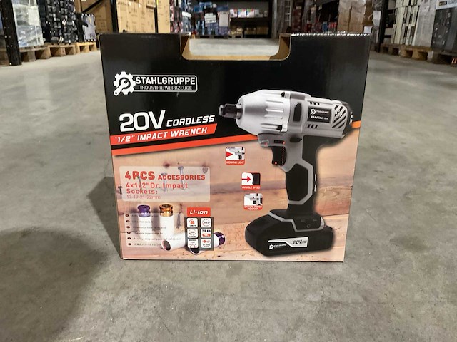 2025 stahlgruppe 20v cordless accu slagmoersleutel - afbeelding 3 van  10