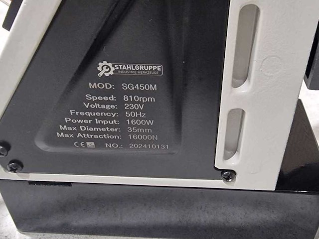 2025 stahlgruppe sg450m magnetische boormachine - afbeelding 9 van  14