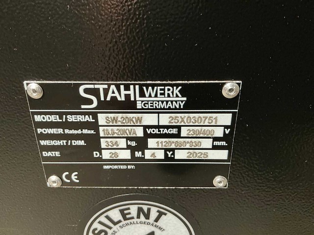 2025 stahlwerk sw-20kw stroomgenerator - afbeelding 5 van  5