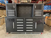 2025 stahlworks 7-18-01c zwart / zilver handvat gereedschapkast verrijdbaar - afbeelding 1 van  16