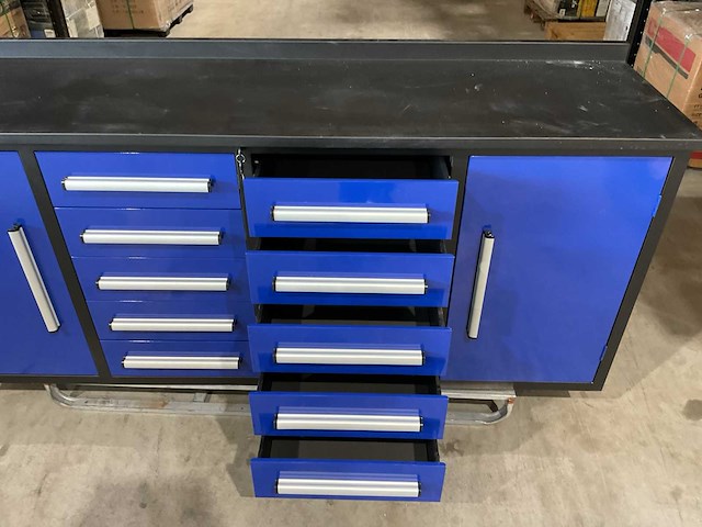 2025 stahlworks 7ft-10d 01b zwart/blauw gereedschapkast - afbeelding 9 van  13