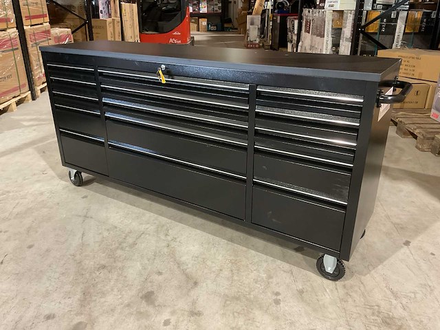 2025 stahlworks deluxe black 72 inch 15 laden werkbank - afbeelding 1 van  10