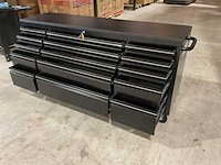 2025 stahlworks deluxe black 72 inch 15 laden werkbank - afbeelding 1 van  3