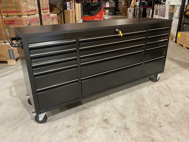 2025 stahlworks deluxe black 72 inch 15 laden werkbank - afbeelding 2 van  3
