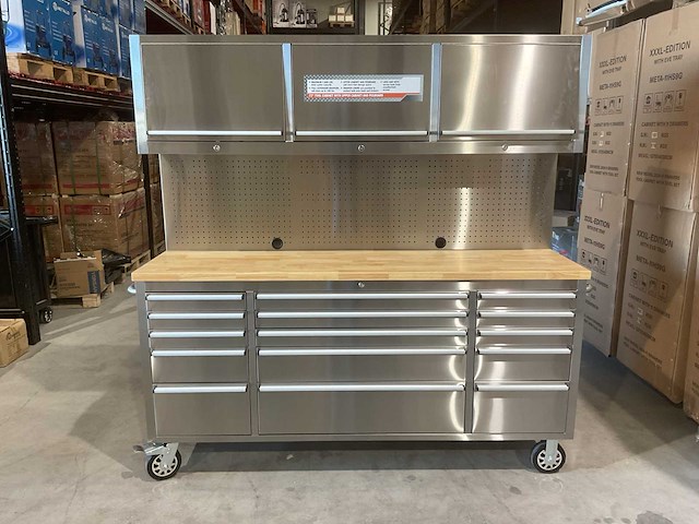 2025 stahlworks deluxe rvs 72 inch high 15 laden werkbank - afbeelding 8 van  13