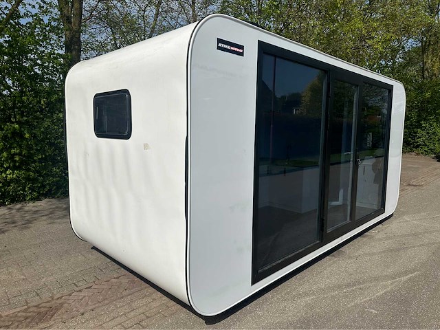 2025 stahlworks eco 5000 a wit tiny house / atelier / kantoor met badkamer rechts en hoekkeuken - afbeelding 19 van  24