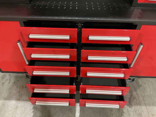 2025 stahlworks rood / zilver handvat 7-18 0/b gereedschapkast - afbeelding 17 van  18