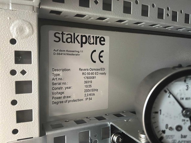 2025 stakpure ro 50-80 ed klaar reverse osmose / edi - afbeelding 1 van  6
