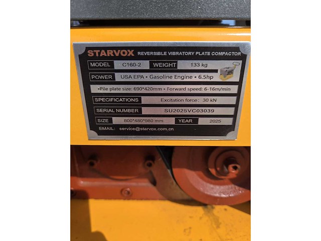 2025 starvox c160-2 trilplaat (ongebruikt) - afbeelding 4 van  5