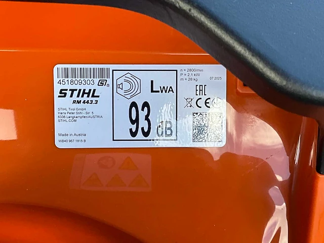 2025 stihl rm 443.3 grasmaaier - afbeelding 2 van  10