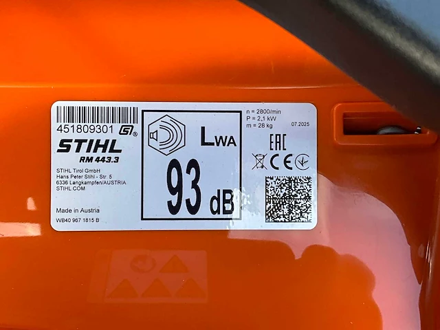 2025 stihl rm 443.3 grasmaaier - afbeelding 2 van  10