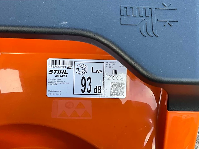 2025 stihl rm 443.3 grasmaaier - afbeelding 2 van  10