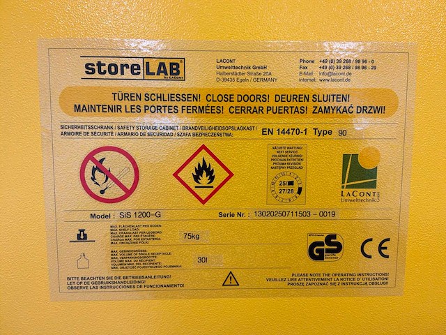 2025 storelab sis 1200-g veiligheidsopslagkast - afbeelding 5 van  5