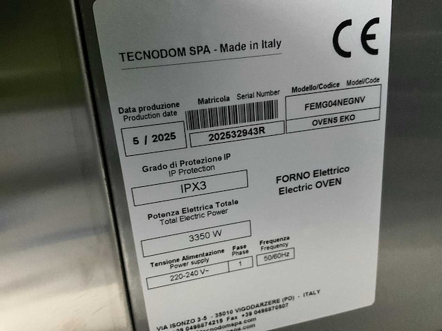 2025 tecnodom femg04negnv heteluchtoven - afbeelding 4 van  6
