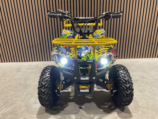 2025 ultra motocross met rekje atx 1000 elektrische quad geel joker ma06e - afbeelding 4 van  10