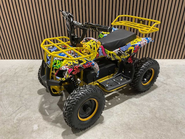 2025 ultra motocross met rekje atx 1000 elektrische quad geel joker ma06e - afbeelding 1 van  15