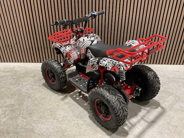 2025 ultra motocross met rekje atx 1000 elektrische quad rood/wit ma06e - afbeelding 3 van  14