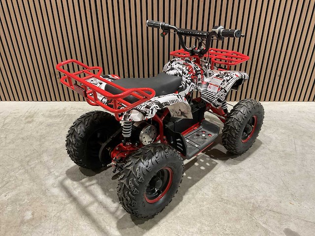 2025 ultra motocross met rekje atx 1000 elektrische quad rood/wit ma06e - afbeelding 5 van  8