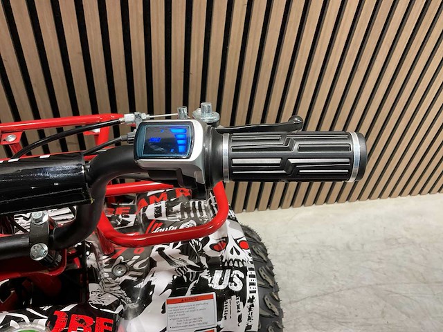 2025 ultra motocross met rekje atx 1000 elektrische quad rood/wit ma06e - afbeelding 7 van  8