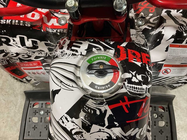 2025 ultra motocross met rekje atx 1000 elektrische quad rood/wit ma06e - afbeelding 8 van  8