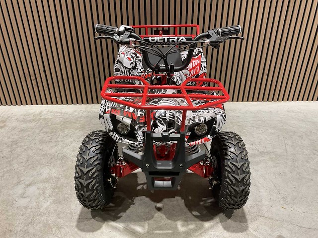 2025 ultra motocross met rekje atx 1000 elektrische quad rood/wit ma06e - afbeelding 3 van  14