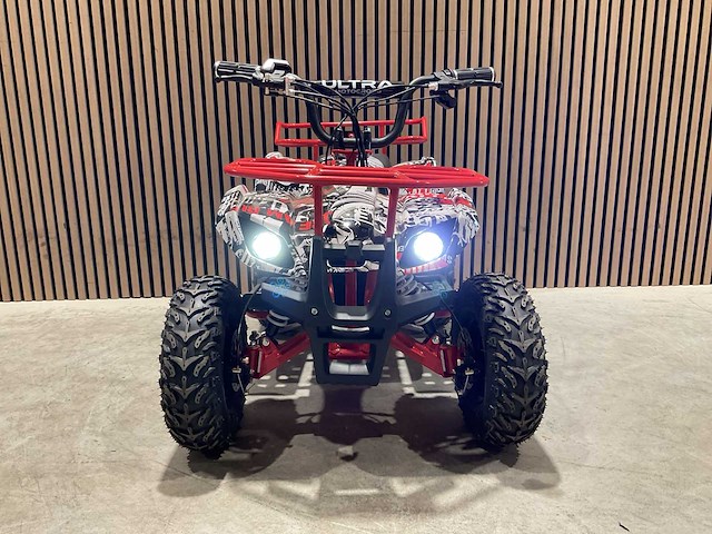 2025 ultra motocross met rekje atx 1000 elektrische quad rood/wit ma06e - afbeelding 5 van  13