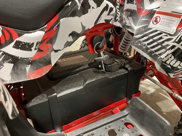 2025 ultra motocross met rekje atx 1000 elektrische quad rood/wit ma06e - afbeelding 2 van  14